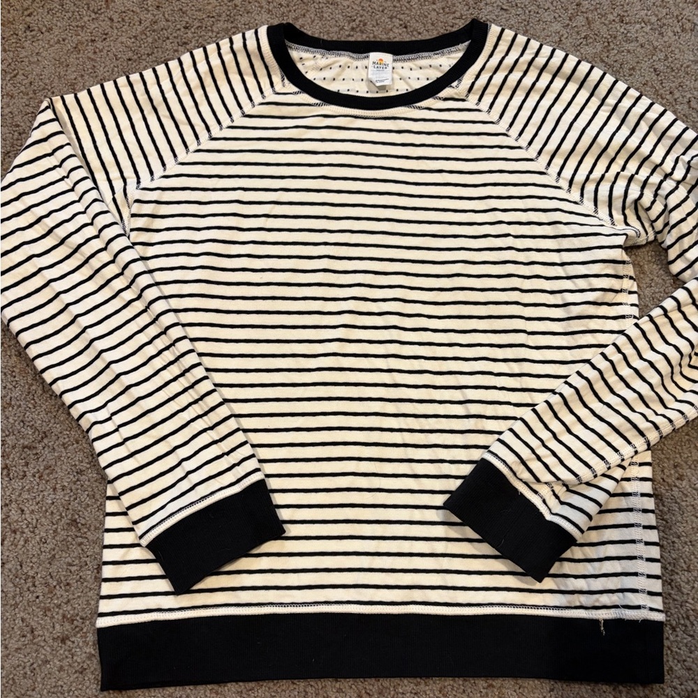 Marine Layer reversible cotton lightweight sweatshirt.